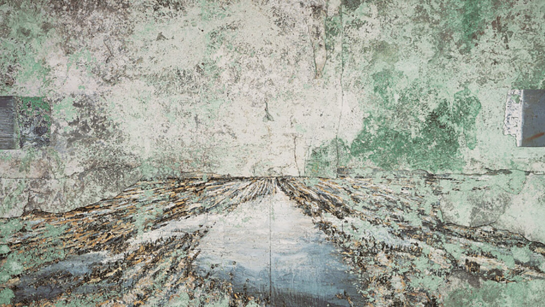 Anselm Kiefer
The Land of the Two Rivers (Zweistromland), 1995
Emulsion, acrylic, lead, salt through electrolysis and zinc plates-condenser, on canvas
416 x 710 cm
Guggenheim Bilbao Museoa

ANSELM KIEFER
