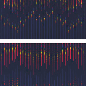 Paolo Minoli, Canzone veneziana. Quattro movimenti una pausa di due tempi, 1995. Dittico, acrilico su tela, 90 x 180 cm cad.