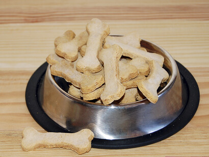 Galletas con forma de hueso para un perro