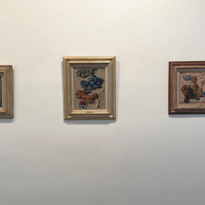 Installation view, Aaron Bohrod, A Cabinet of Curiosities, 2024. Courtesy of Lincoln Glenn Gallery