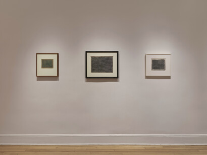 Jasper Johns, Flags, exhibition view. Courtesy of Craig Starr Gallery