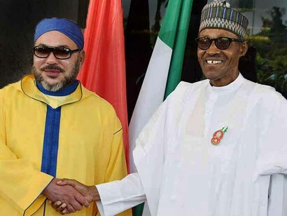 HM King Mohammed VI and Nigerian President Muhammadu Buhari
