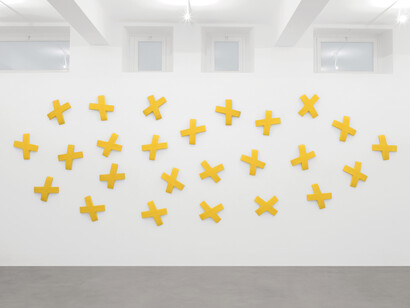 Pino Pinelli, Painting G, 2003 Mixed media, 180x700 cm. Courtesy A arte Invernizzi, Milan. Photo by Bruno Bani