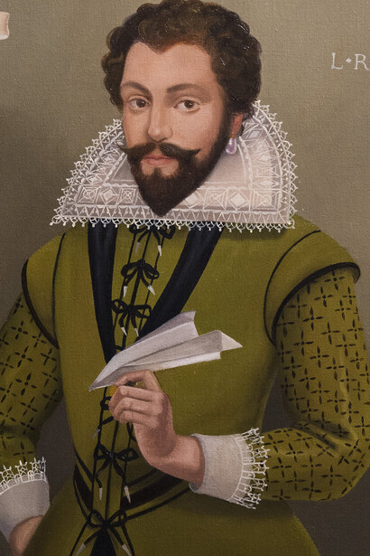 Lizzie Riches, Born 1950, ‘Flight of Fancy’, oil on canvas, 40 x 30 cm. From: Portal Painters