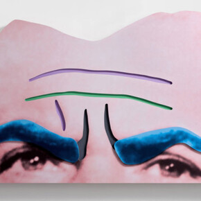 John Baldessari, Raised Eyebrows/Furrowed Foreheads (Part One): (Blue Eyebrows), 2008 © The Estate of John Baldessari. Courtesy the Estate of John Baldessari and Marian Goodman Gallery, New York.