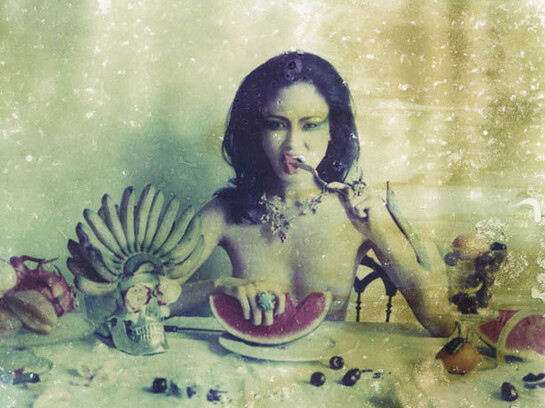 Cathleen Naundorf (German, b. 1968): Les Liaisons Dangereuses - The wedding meal, Dior
Joaillerie, 2010
Chromogenic print from original polaroid, 20 x
24 inches (50 x 60 cm).
© Cathleen Naundorf / Courtesy Edwynn Houk
Gallery, New York & Zürich
