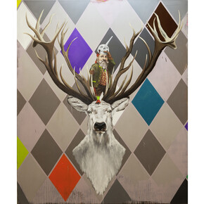 GAMA (b. 1977), Die Wächter IX (The Guardian IX), 2013, Oil on canvas, 118 1/4 x 98 1/2 in (300 x 250 cm)