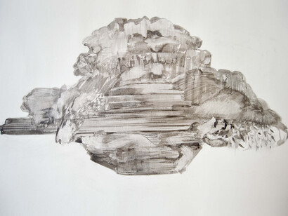 Merlin Ramos, Es Pei, 2015, 49 x 49 cm (71 x 71 cm with Frame) Mixed water-based Media on Paper