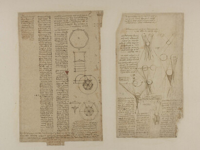 Ombre e lumi,  f. 625 a-r, Studi su ombra e lume (SB), penna e inchiostro su carta, 150 x 258 mm, antica numerazione 119, C.A. f 625 a r (ex 229 r-b), circa 1506-8
