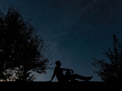 Stars plucked one by one from the space mantle