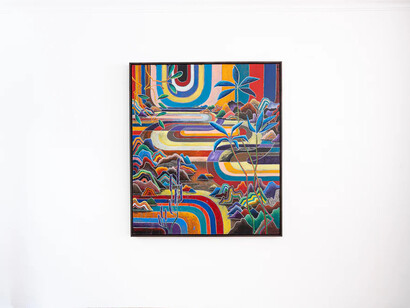 Christian Achenbach, Paricutín, exhibition view. Courtesy of König Gallery