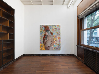 Jenna Gribbon, Rainbows in shadows, vista della mostra. Per gentile concessione della Galleria Massimo De Carlo