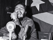 Fidel Castro during a press conference