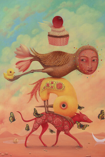 Peca, Caravan la luna banana. Courtesy of Corey Helford Gallery