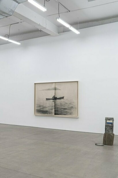 Installation View, Simon Benjamin, Native Diver. Photo by Cary Whittier. Courtesy of Swivel Gallery