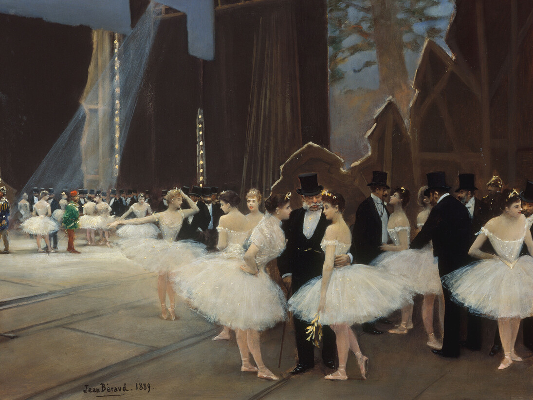 Jean Béraud, Les coulisses de l’Opéra, 1889, Huile sur bois, 38 x 54 cm © Musée Carnavalet / Roger-Viollet