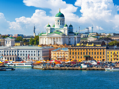 Vista de la catedral de Helsinki (Finlandia)
