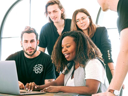 Millennials collaborating on a team project hoping they will get the recognition they want