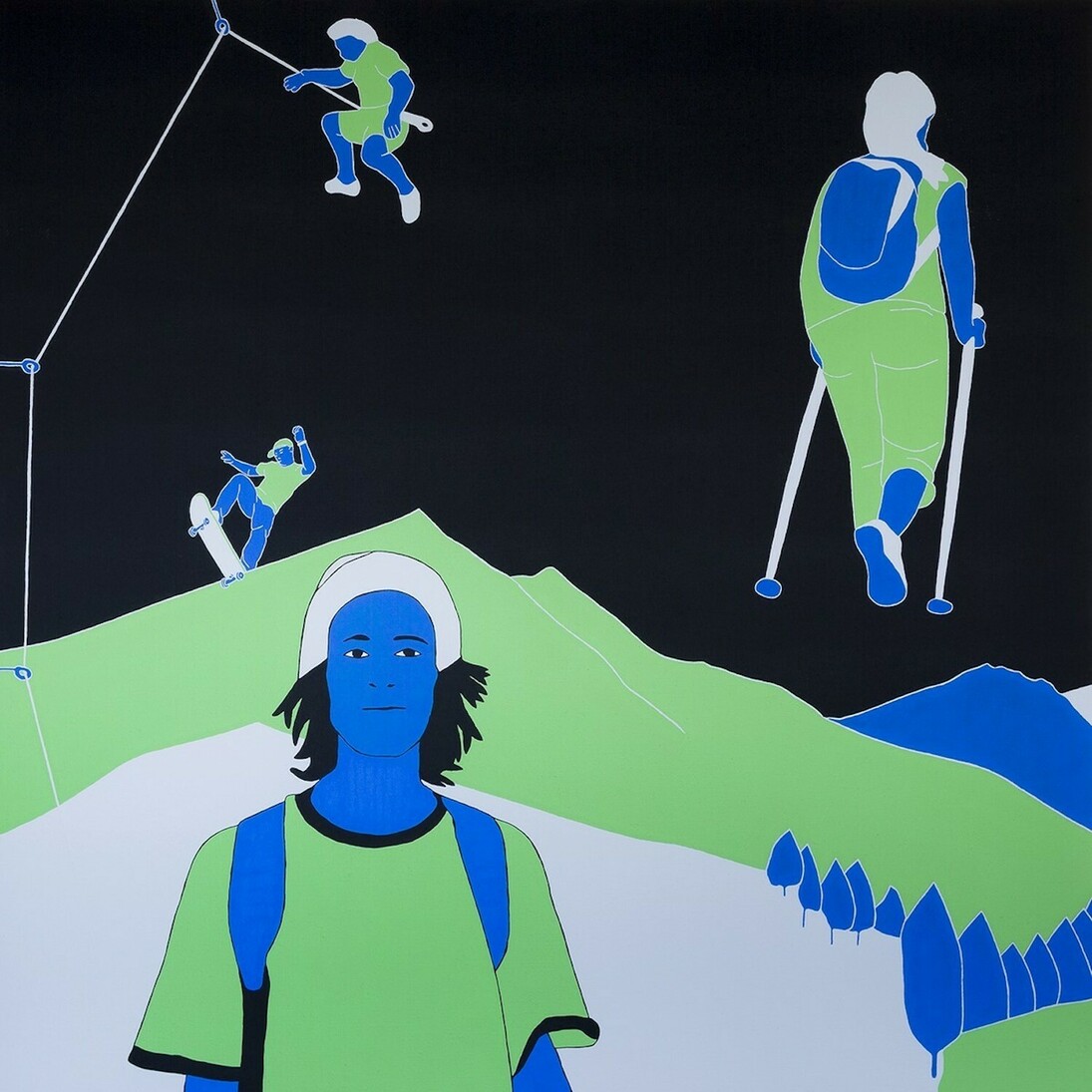 Fosco Grisendi, Senza titolo, 2016, acrilico su tela di juta, cm. 120x120, foto Federico Donato. Courtesy of Palazzo dei Musei