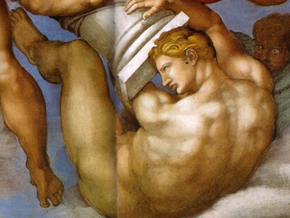 Michelangelo, Giudizio Universale, particolare