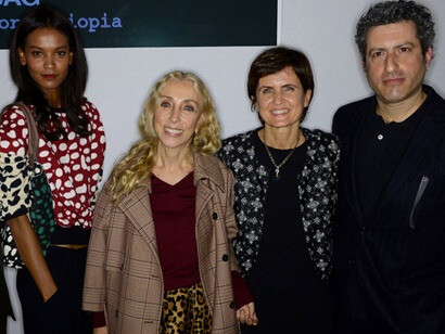 Marina Spadafora with Jordan Stone, Franca Sozzani and Liya Kebede 
