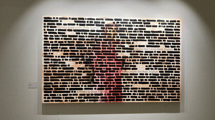 Emilio Isgrò, installation view. Courtesy of Villa Zito 