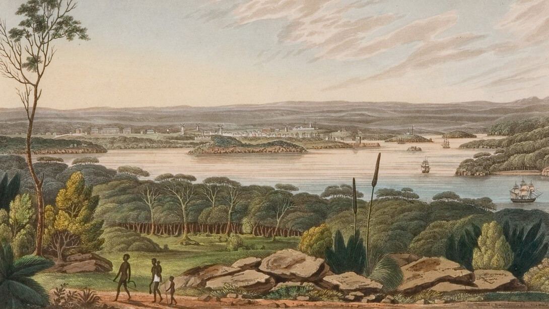 Joseph Lycett, Distant view of Sydney, from the light house at South Head, New South Wales, 1825. Courtesy of Museums of History NSW