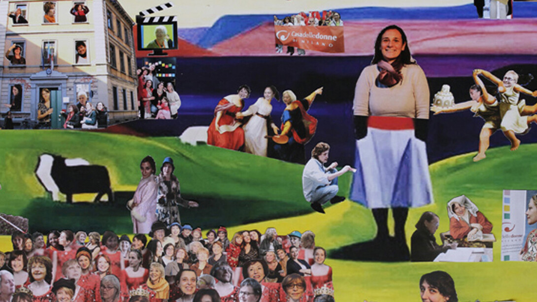 Casa delle Donne di Milano, collage materico di Chiara Corio
