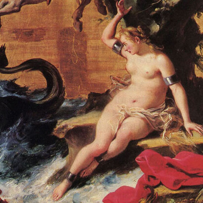 Filippo Falciatore, Perseo salva Andromeda, Museo Duca di Martina, Napoli, Italia (particolare)