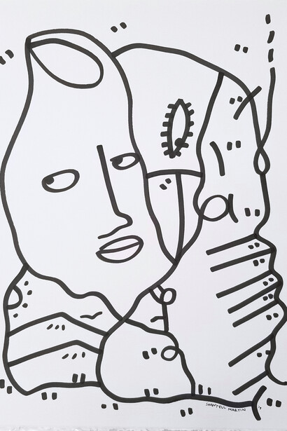 Shantell Martin
WHAT IS THE FACE LOOKING AT?, 2019
ink on paper
24.25 x 18.13 in. (61.5 x 46 cm)