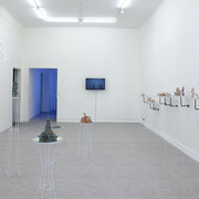 Víctor Enoc, Pulso líquido, vista de exhibición. Cortesía de la Linse Galería