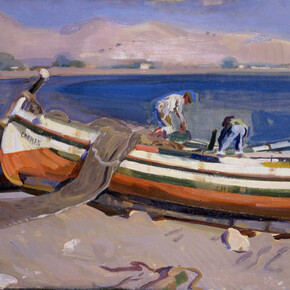 José María López Mezquita, Boats on the beach, Málaga, 1931. Courtesy of Norton Museum of Art