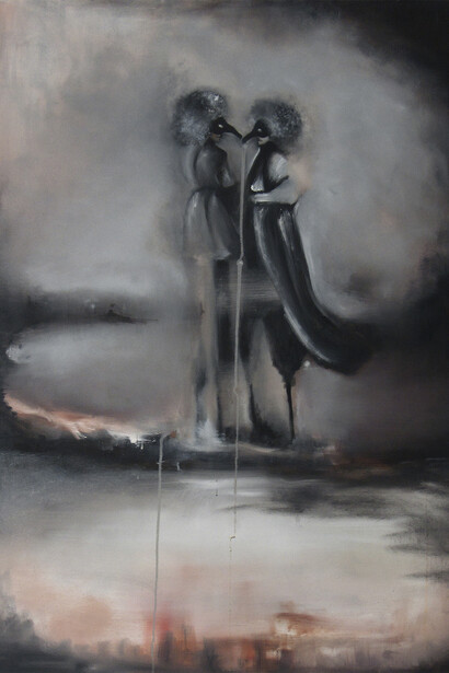 Angela Velleca, Correlazione d’identità, olio su tela, 2013