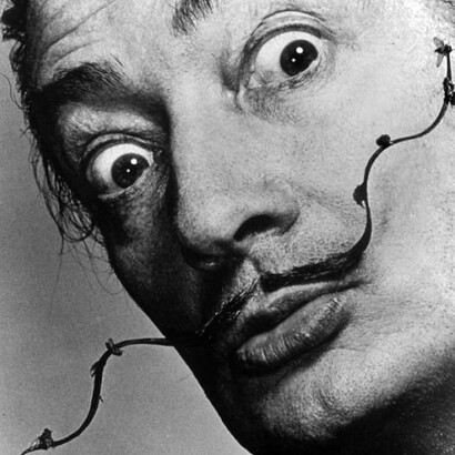 Dali con moscas en el bigote. Foto: Philippe Halsman