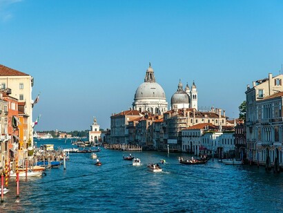 Veduta di Venezia, uno dei luoghi simbolo della cultura italiana, Italia
