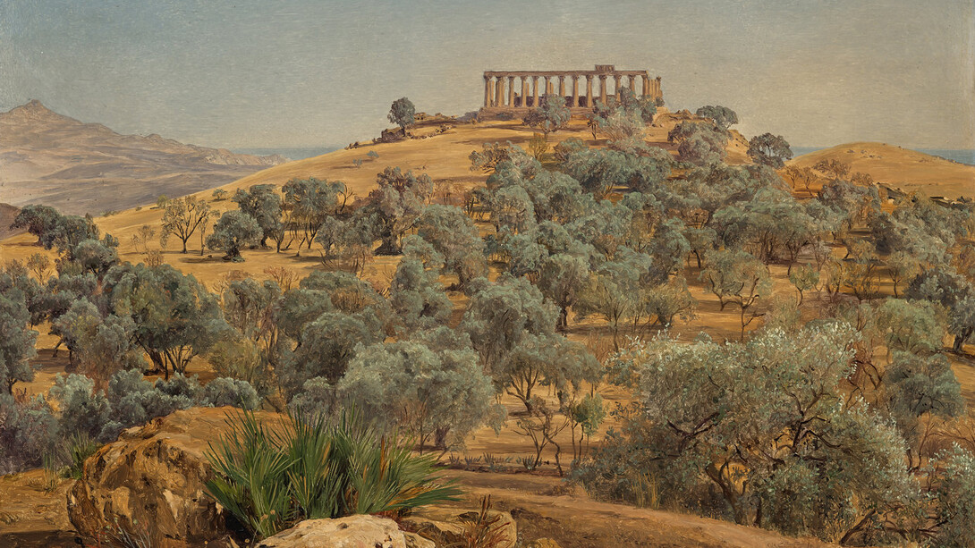 Ferdinand Georg Waldmüller, The ruins of the temple of Juno Lacinia near Agrigento (detail), 1846. Courtesy of the National Gallery