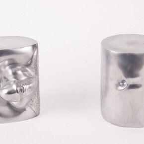 Adam Brent, Bookends 1 and 2 (Junk and button), 2023 - 2024. Courtesy of Freight and Volume 