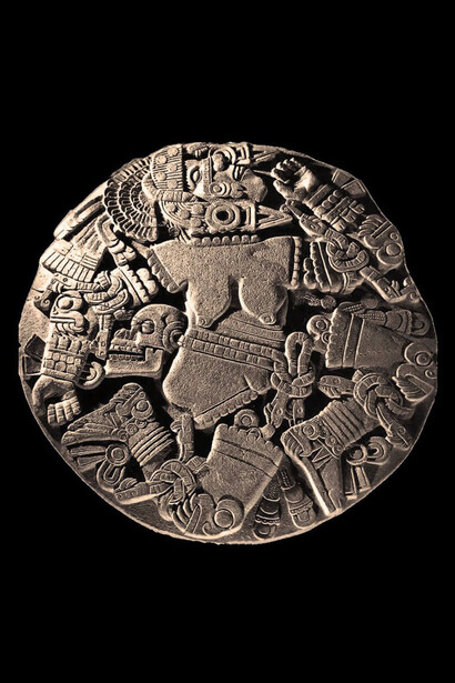 Monolito de Coyolxauhqui, hija de la diosa madre Coatlicue y hermana de los dioses estrellas Centzon Huitznáhuac