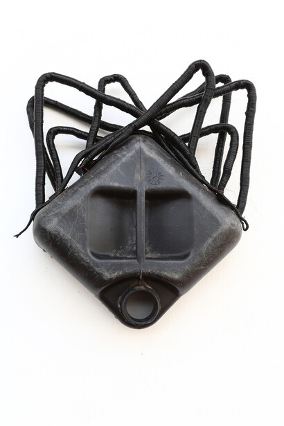 Romuald Hazoumè, Ma Poule. 2013 Found objects 46 x 42 x 12 cm. Photo the artist, Courtesy October Gallery London