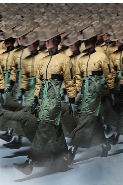 PH. Michele De Andreis. Styling Alberto Caselli. Make-up and hair Alessio Giovanelli. Models Agata, Annie Van Rickley. At independent model management. PH. Assistant Clara Melchiorre. 
 
