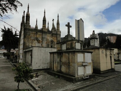 Tumbas en el Cementerio Central de Bogotá, Colombia