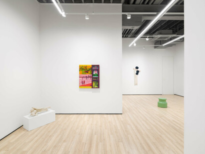 Various artists, Not flat, exhibition view. Courtesy of Almine Rech