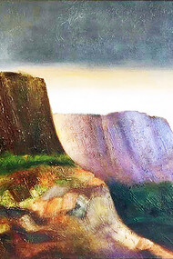 «Los Tepuyes. Pasó la lluvia» (1993), óleo sobre tela,  Ángel Hurtado