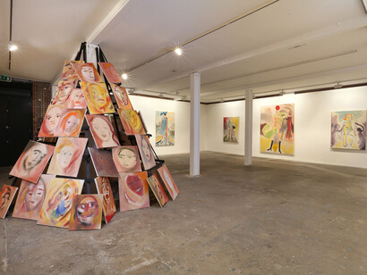 After a Fashion - Playing with Fire, Sophie von Hellermann, 2015, Vilma Gold, London, installation view, courtesy Vilma Gold, London