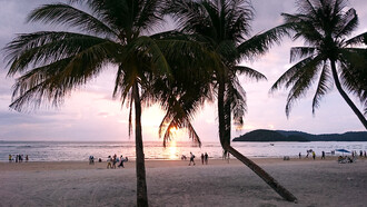 La spiaggia di Pantai Cenang