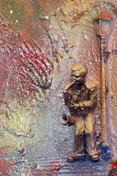 Detalle de "Divine Jazz Emotions", técnica mixta, Vincent Messelier, 2015