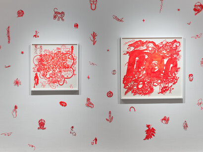 Joo Woo, Do not draw a red star, exhibition view. Courtesy of A.I.R Gallery
