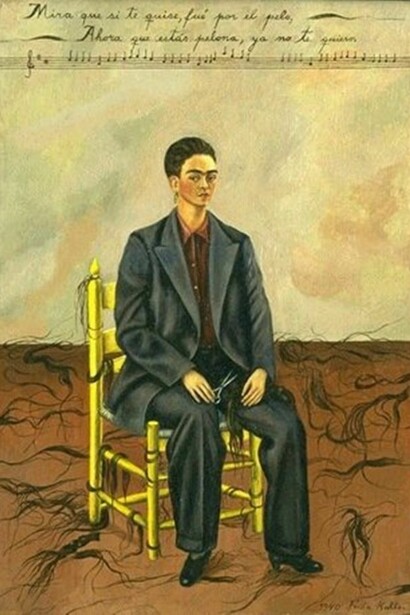 Frida Kahlo, Autoritratto con i capelli tagliati