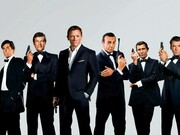 The 007 lineage from left to right: Timothy Dalton, Roger Moore, Daniel Craig, Sean Connery, George Lazenby, and Pierce Brosnan