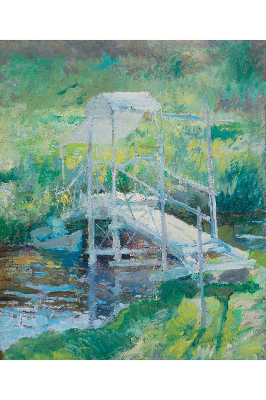 John Henry Twachtman, The White Bridge, late 1890s, Oil on canvas, 76.8 x 63.8 cm, Memorial Art Gallery of the University of Rochester, New York, Gift of Emily Sibley Watson 16.9, © Memorial Art Gallery of the University of Rochester
